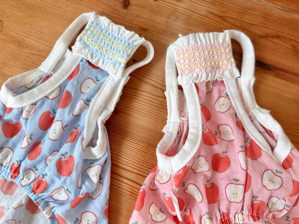 Apple Smocked Dress, XS-2XL, Small Dog Clothes, Dog Dress, Dog Wedding, Dog Cute Outfit, Pet Clothing, NKPUP - NKpup