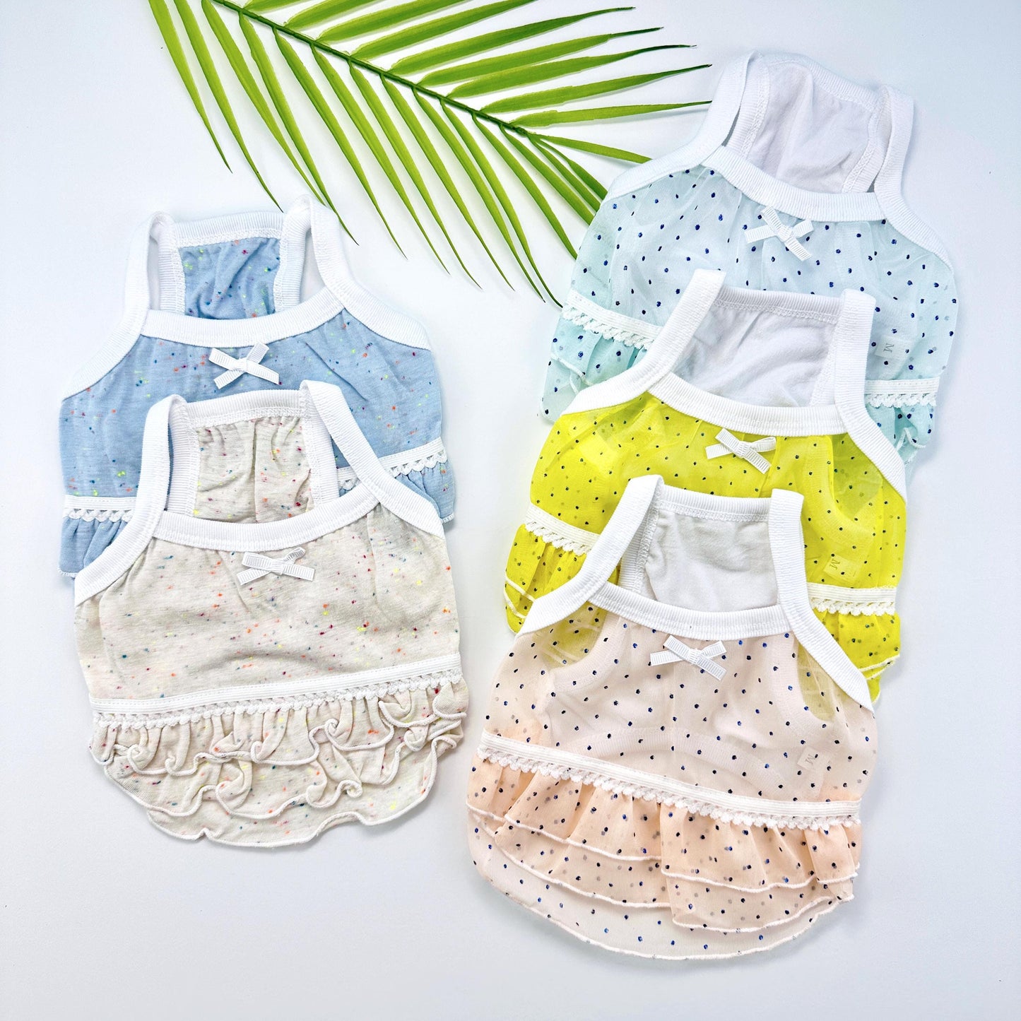 Sweet Ruffle Crop Top, S-XL, Small Dog Clothes, Dog Floral Dress, Dog T-shirt, Dog Top, NKPUP - NKpup