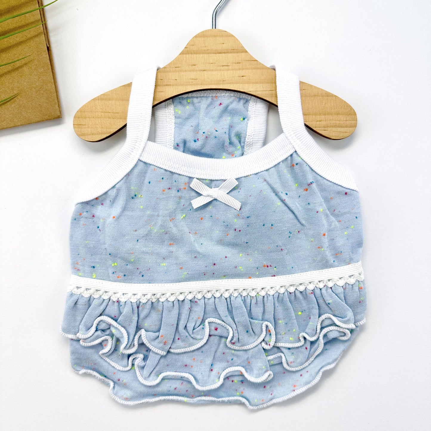 Sweet Ruffle Crop Top, S-XL, Small Dog Clothes, Dog Floral Dress, Dog T-shirt, Dog Top, NKPUP - NKpup