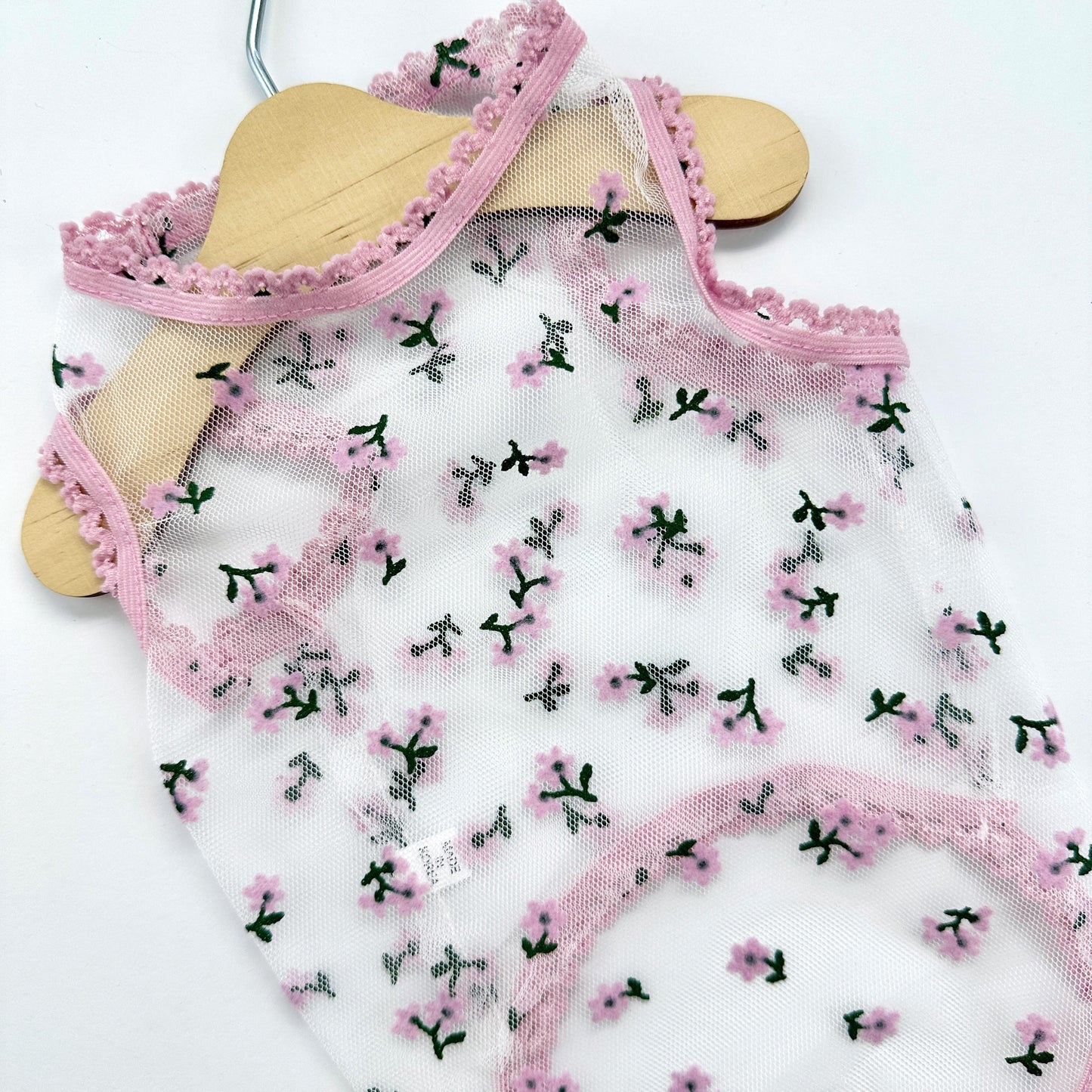 Floral Mesh Tee, S-XL, Small Dog Clothes, Dog Floral Dress, Dog T-shirt, Dog Top, NKPUP - NKpup