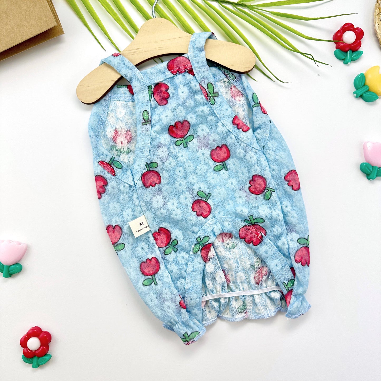 Tulip Floral Top, XS-2XL, Small Dog Clothes, Dog Top, Dog Summer Knit, NKPUP - NKpup