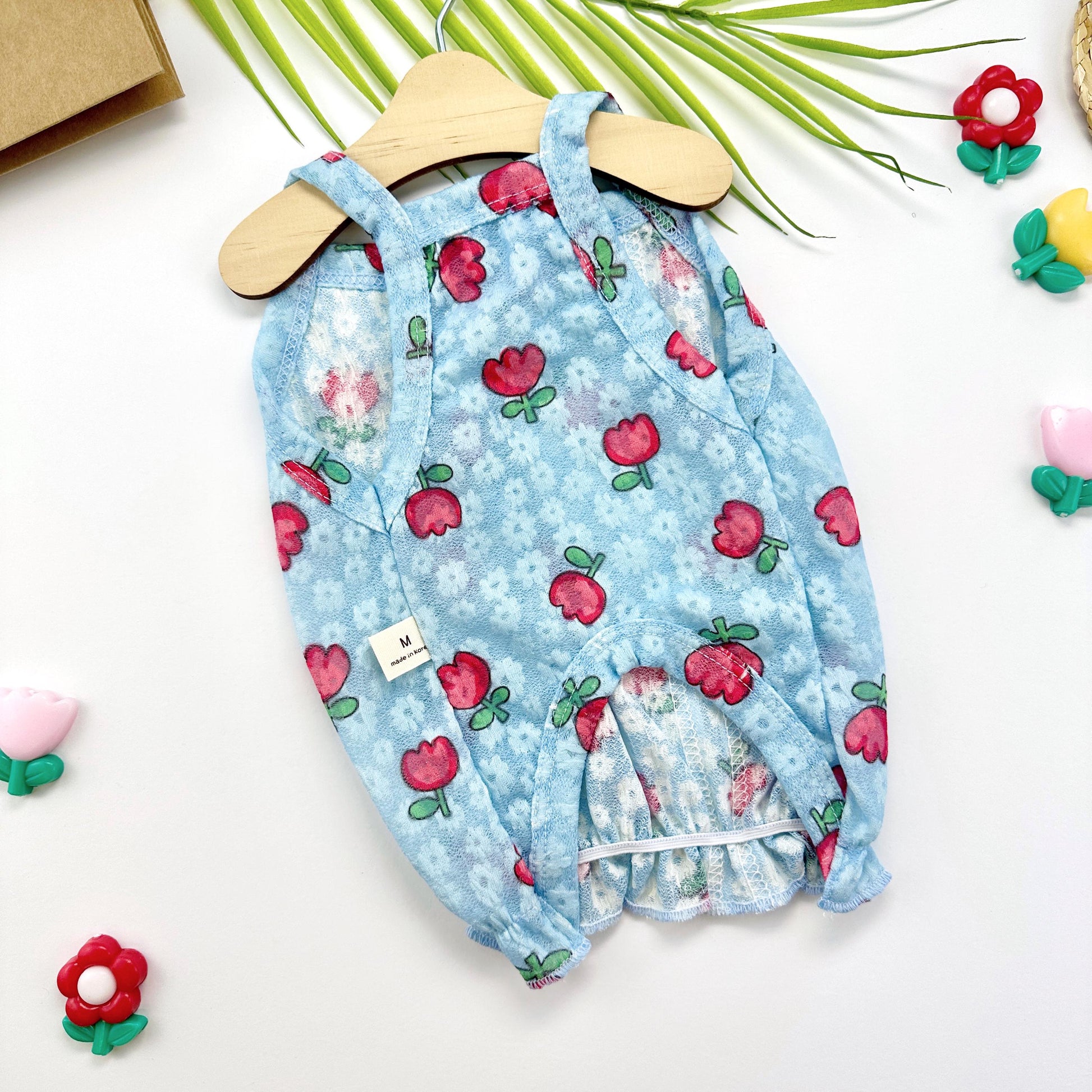 Tulip Floral Top, XS-2XL, Small Dog Clothes, Dog Top, Dog Summer Knit, NKPUP - NKpup
