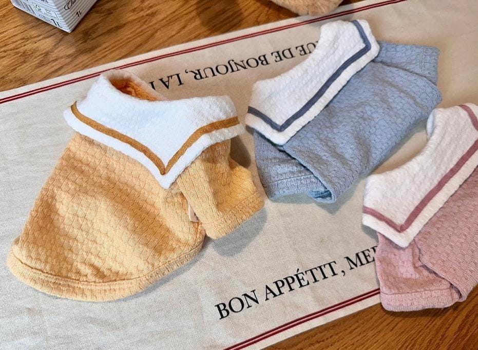Cozy Sailor Tee, XS-2XL, Small Dog Clothes, Cotton Shirt, Dog-Tee, Dog T-shirt, Dog Top, NKPUP - NKpup