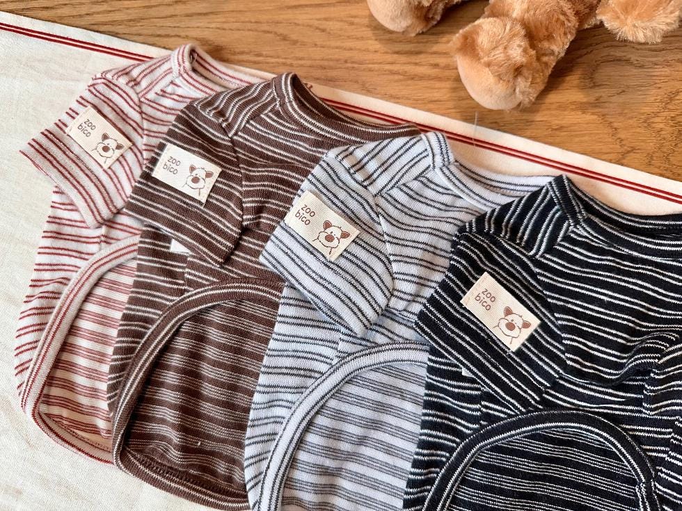 Everyday Stripe Tee, XS-2XL, Dog-Tee, Dog T-shirt, Dog Top, Dog Clothing, Dog Fashion, Dog Apparel, Undershirt for Dogs - NKpup
