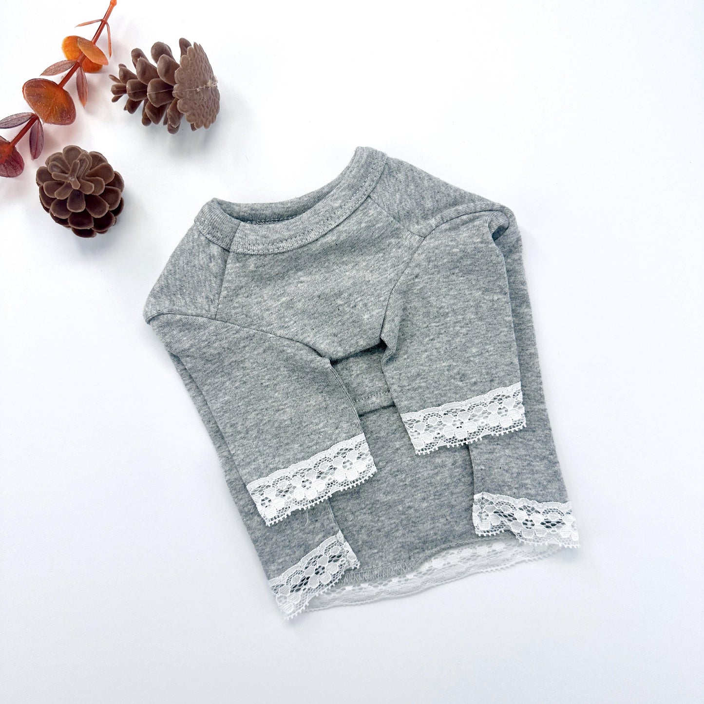 Lace Trim T-Shirt, S-2XL, Small Dog Clothes, Dog Summer Top, Dog Cute Top, Gift for Furry Friends, NKPUP - NKpup