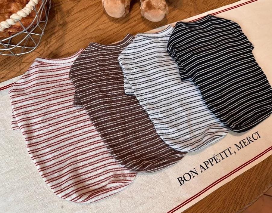 Everyday Stripe Tee, XS-2XL, Dog-Tee, Dog T-shirt, Dog Top, Dog Clothing, Dog Fashion, Dog Apparel, Undershirt for Dogs - NKpup