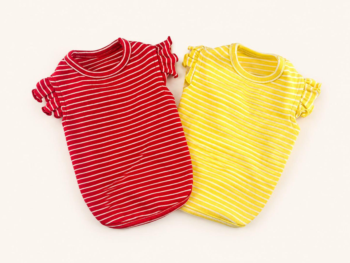 S-3XL, Candy Stripe Dog Shirt