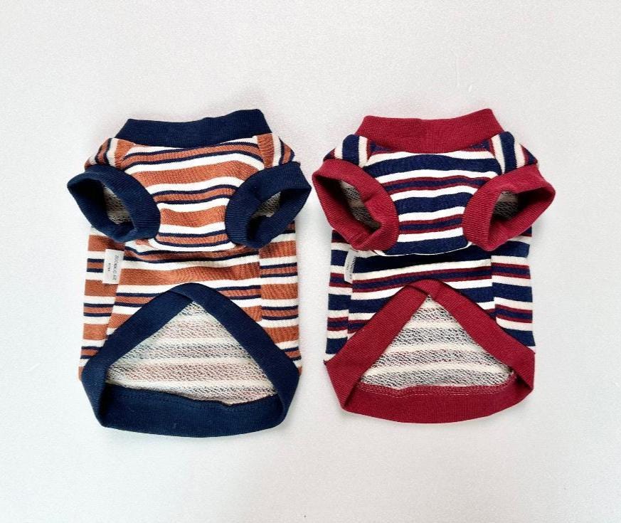 Candy Stripe V Neck Dog Vest, Multicolor Pattern, Sleeveless Pullover - NKpup