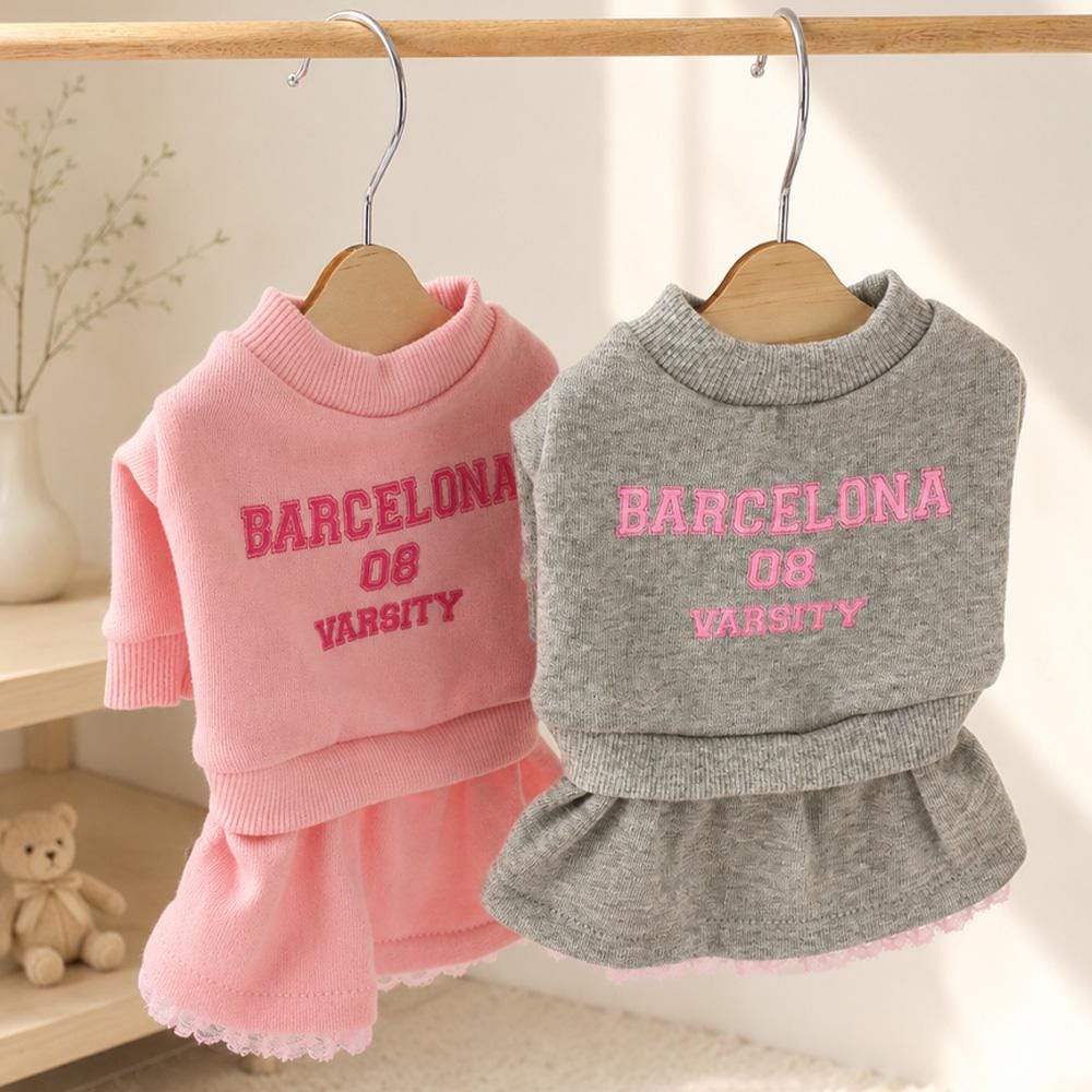High Teen Dog Dress, Layered Sweatshirt, Tulle Skirt - NKpup