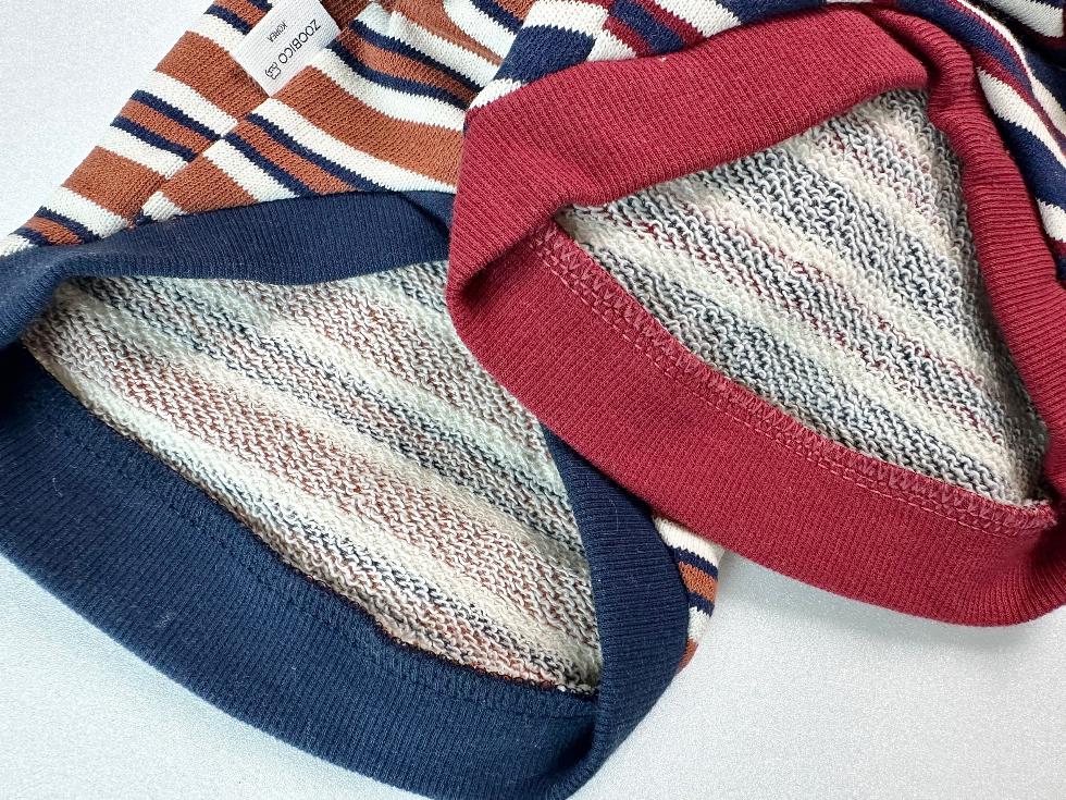 Candy Stripe V Neck Dog Vest, Multicolor Pattern, Sleeveless Pullover - NKpup