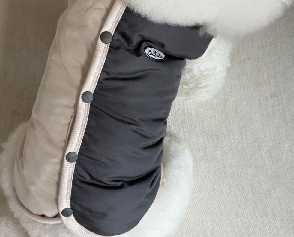 Tricolor Padded Dog Vest, Fleece Lined, Winter Layer - NKpup