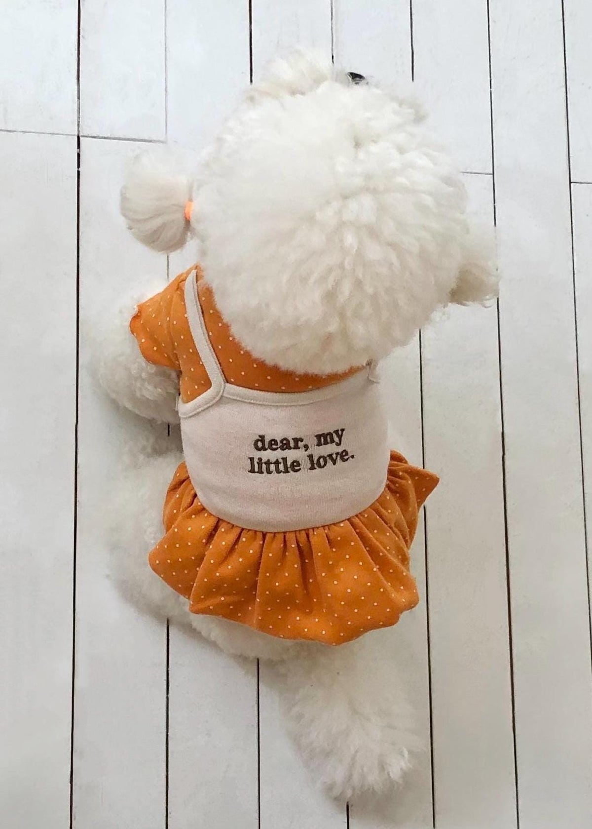 Little Dot Layered Dog Dress, Cami Overlay, Gathered Skirt - NKpup