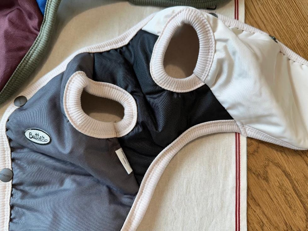 Tricolor Padded Dog Vest, Fleece Lined, Winter Layer - NKpup