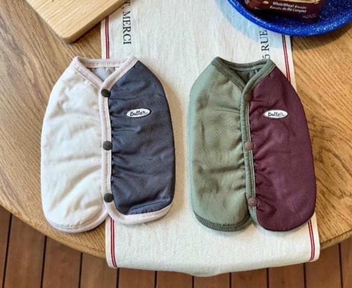 Tricolor Padded Dog Vest, Fleece Lined, Winter Layer - NKpup