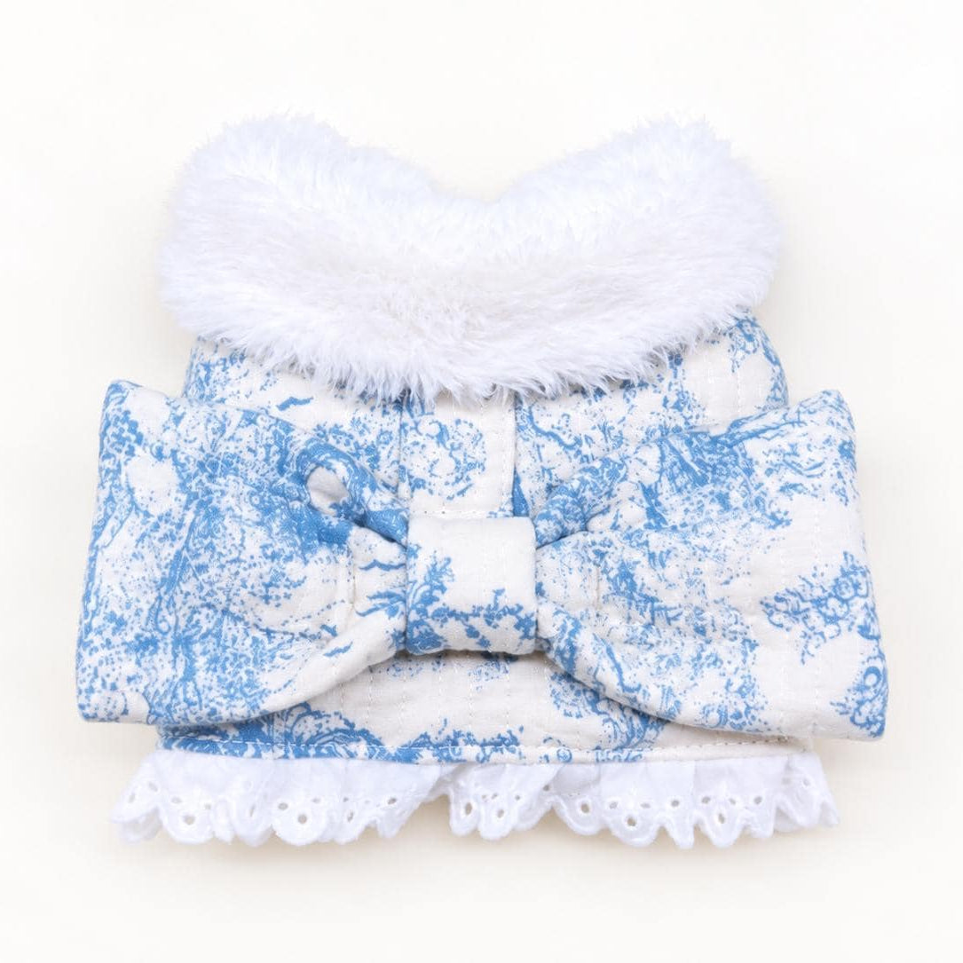 Vintage Bow D-Ring Vest, Faux Fur Lining - NKpup