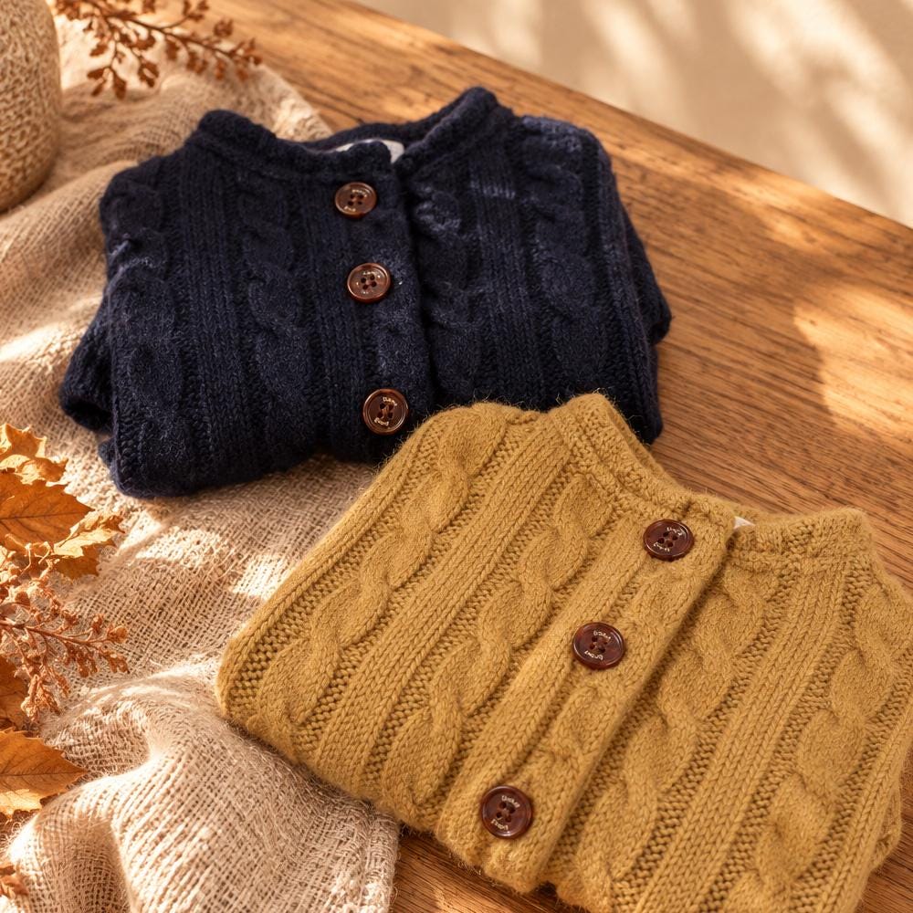 Classic Cable Knit Dog Cardigan, Button Front - NKpup