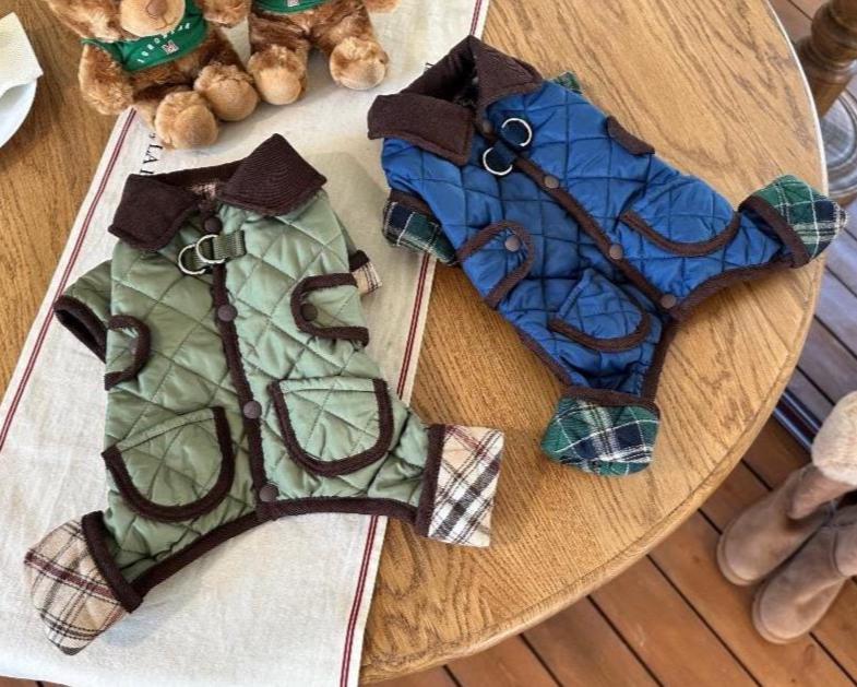 Quilted Padded Dog Overall, Water-Repellent Fabric - NKpup