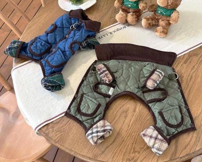 Quilted Padded Dog Overall, Water-Repellent Fabric - NKpup