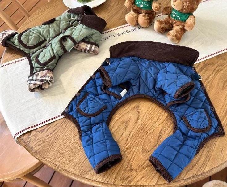 Quilted Padded Dog Overall, Water-Repellent Fabric - NKpup