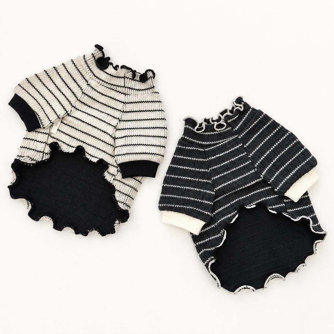 Classic Stripe Dog Shirt, Lettuce Edge Trim - NKpup