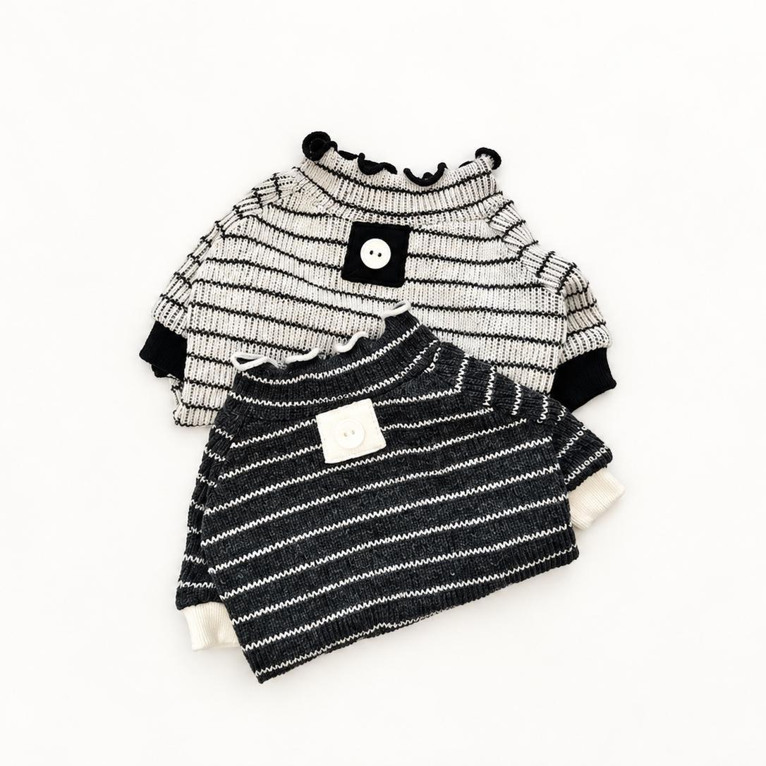 Classic Stripe Dog Shirt, Lettuce Edge Trim - NKpup