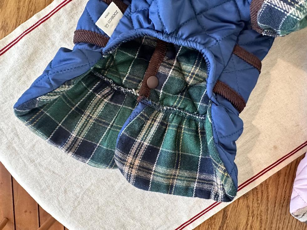 Quilted Padded Dog Dress, Water-Repellent Fabric - NKpup