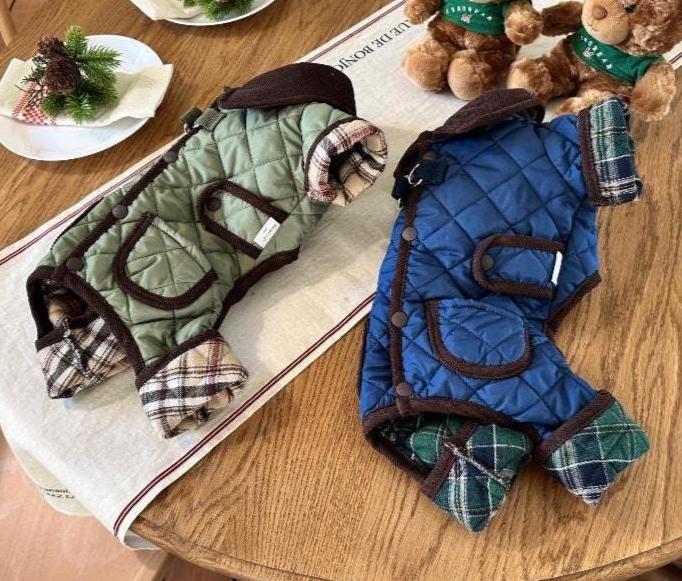 Quilted Padded Dog Overall, Water-Repellent Fabric - NKpup