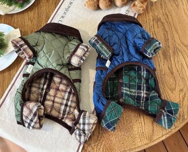 Quilted Padded Dog Overall, Water-Repellent Fabric - NKpup