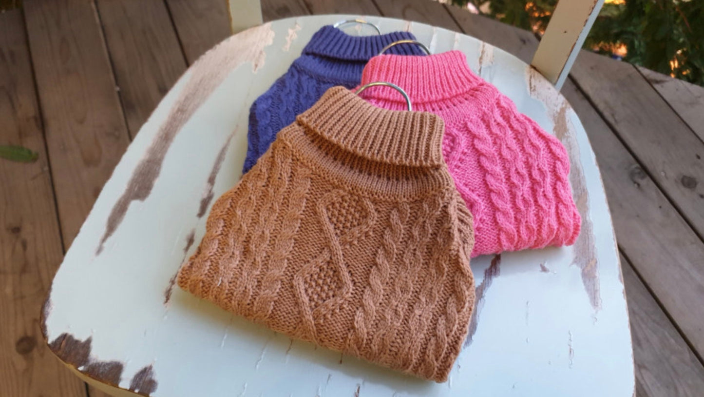 Turtleneck Cable Knit Sweaters