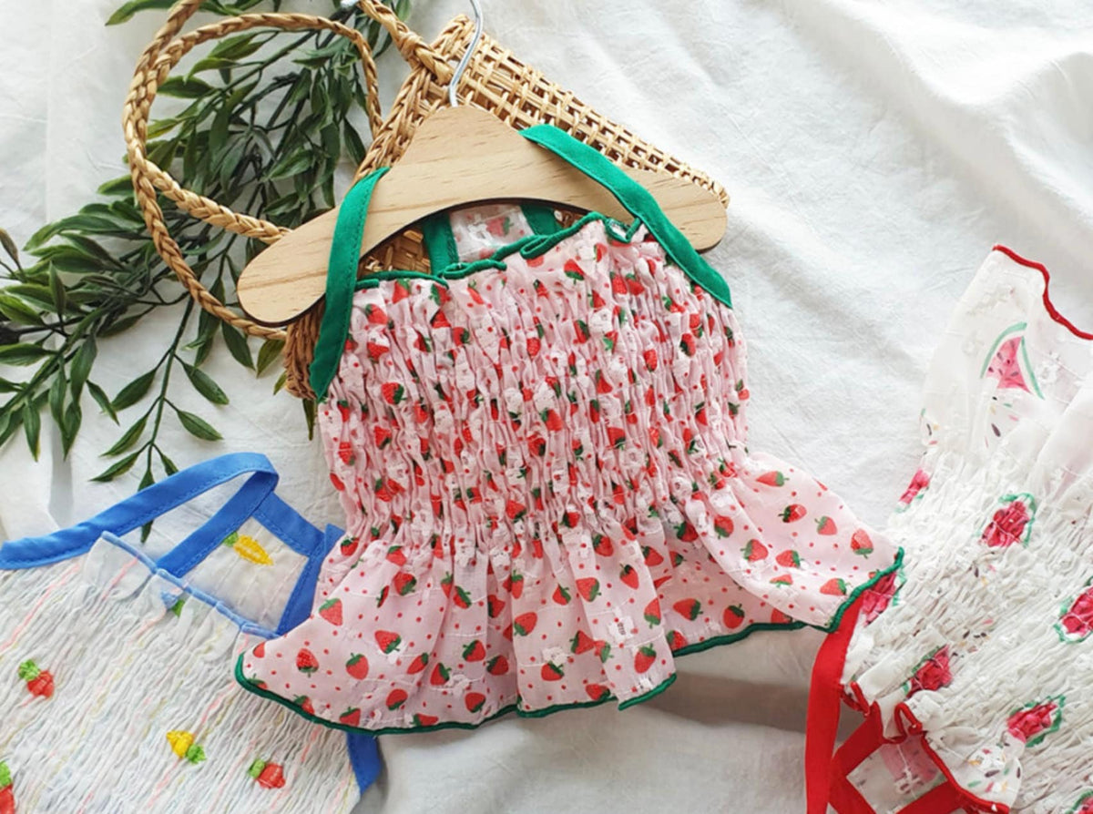 Fruit Smocked Dog Dress