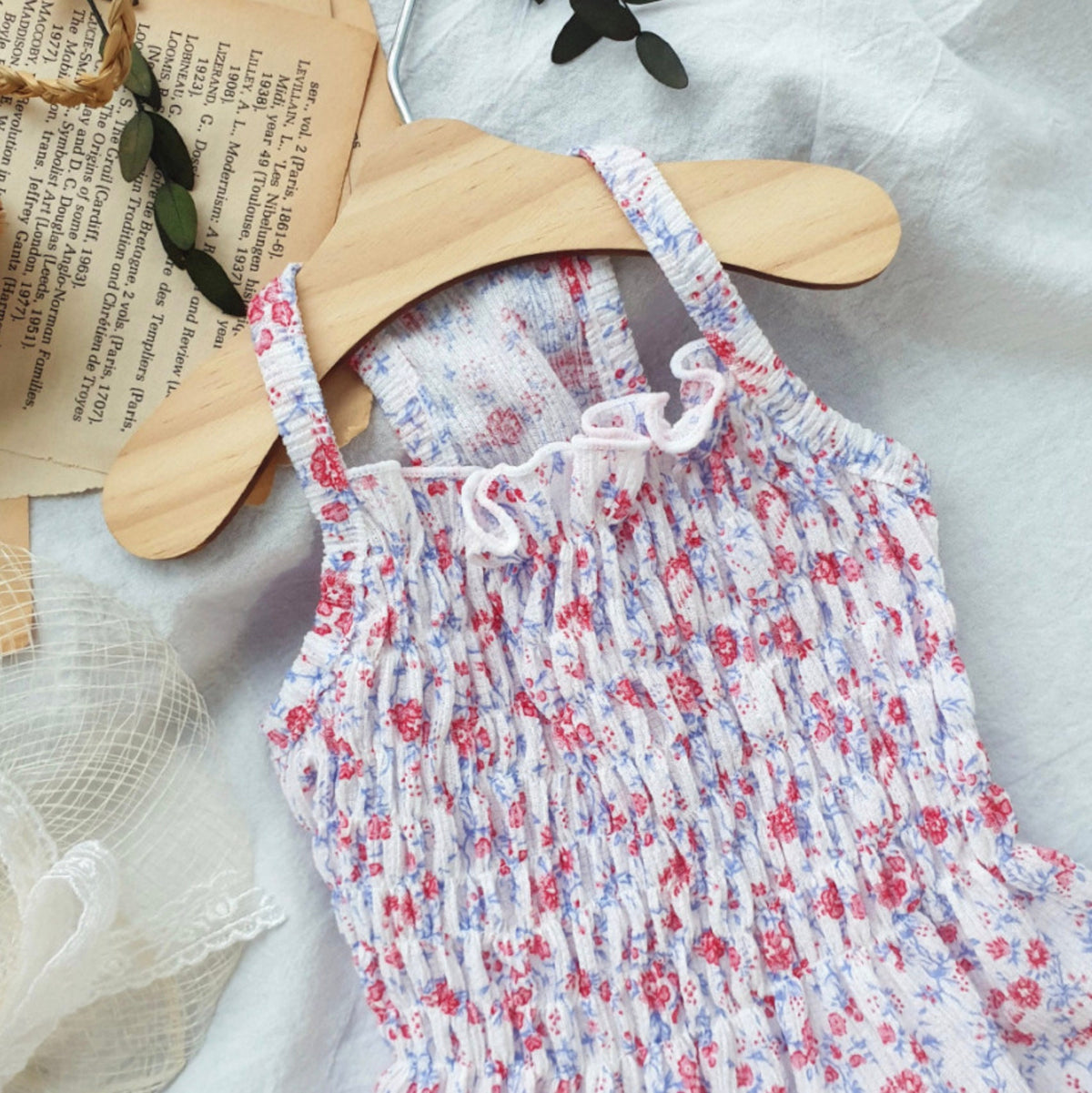 Floral Smocked Dog Dress