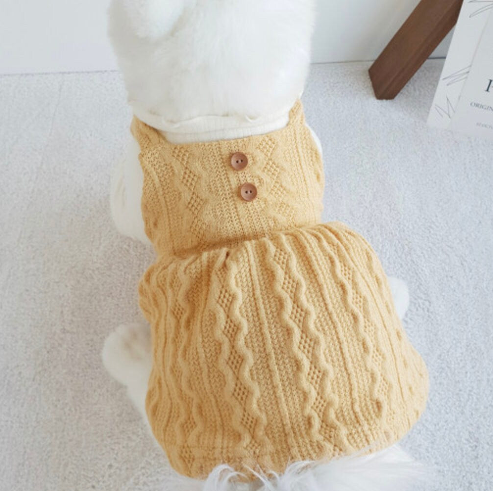 Suspenders Knit Dress