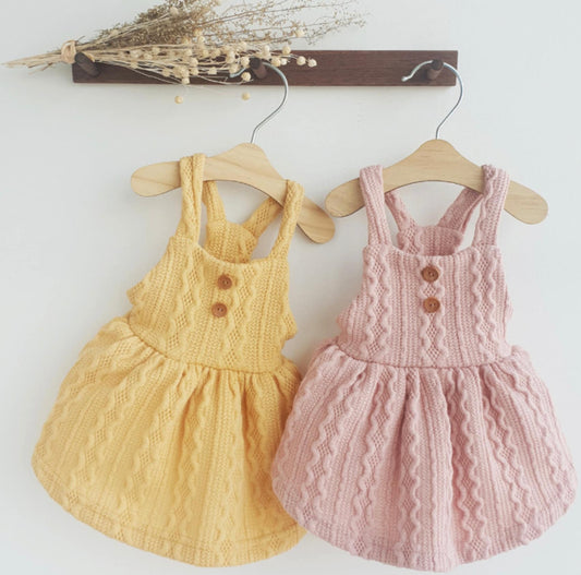 Knit Suspenders Dress