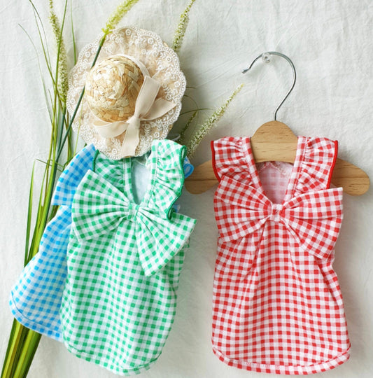 Gingham Ribbon Dress