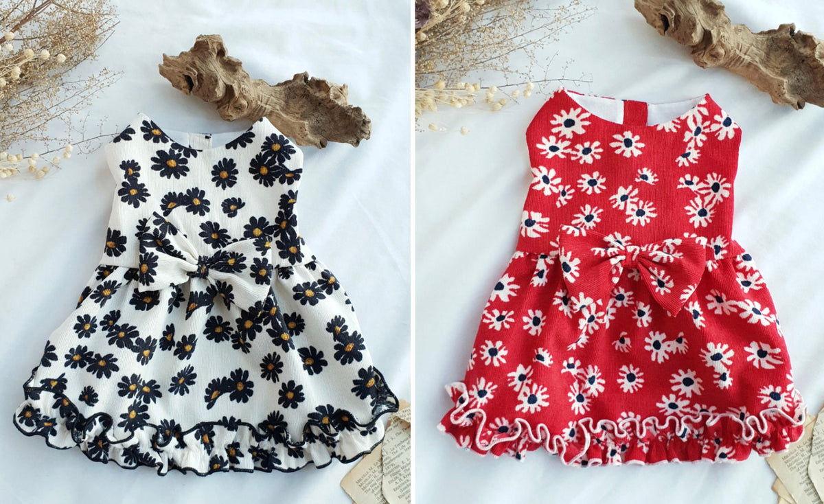 Floral Corduroy Dress