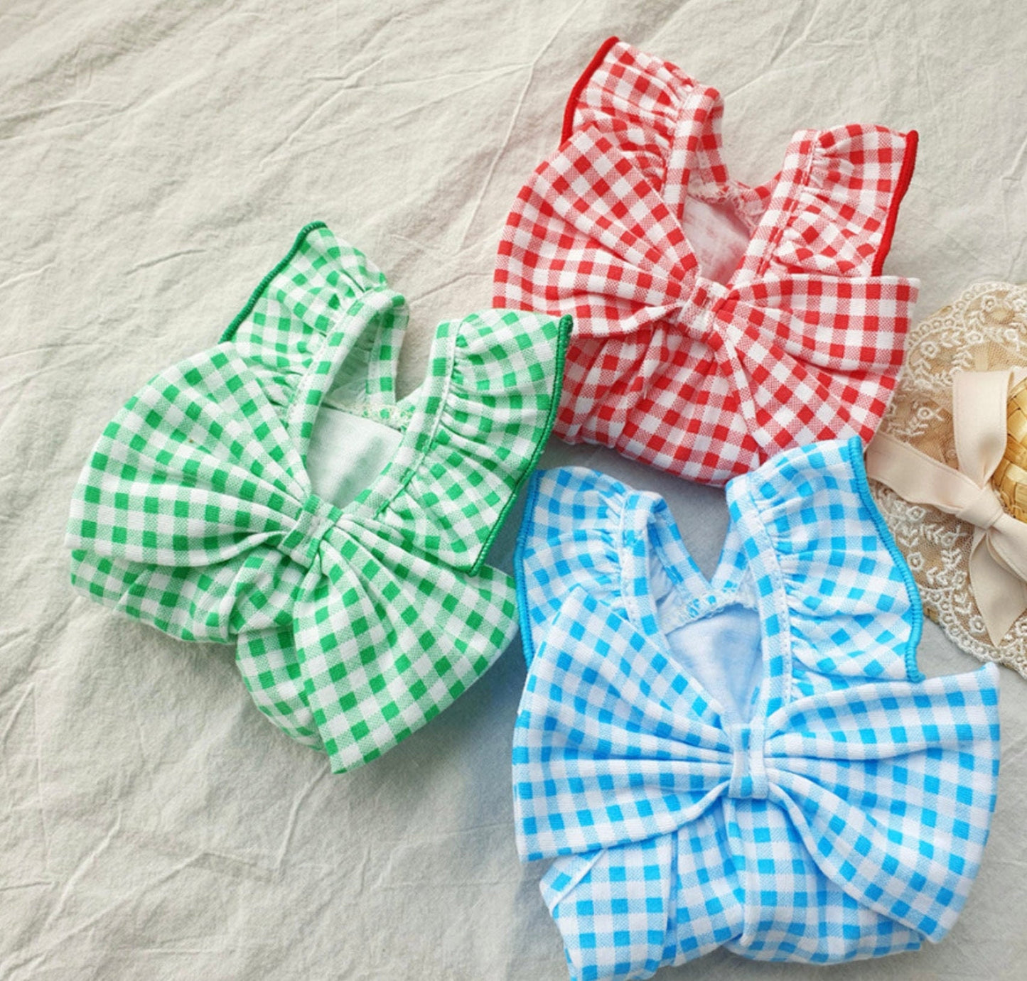 Gingham Ribbon Dress