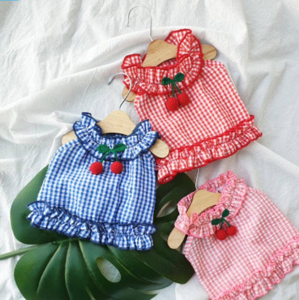 Gingham Cherry Crop top