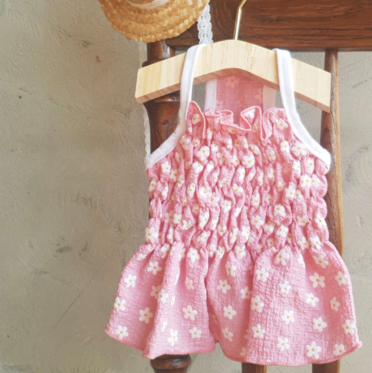 Floral Smocked Dog Dress
