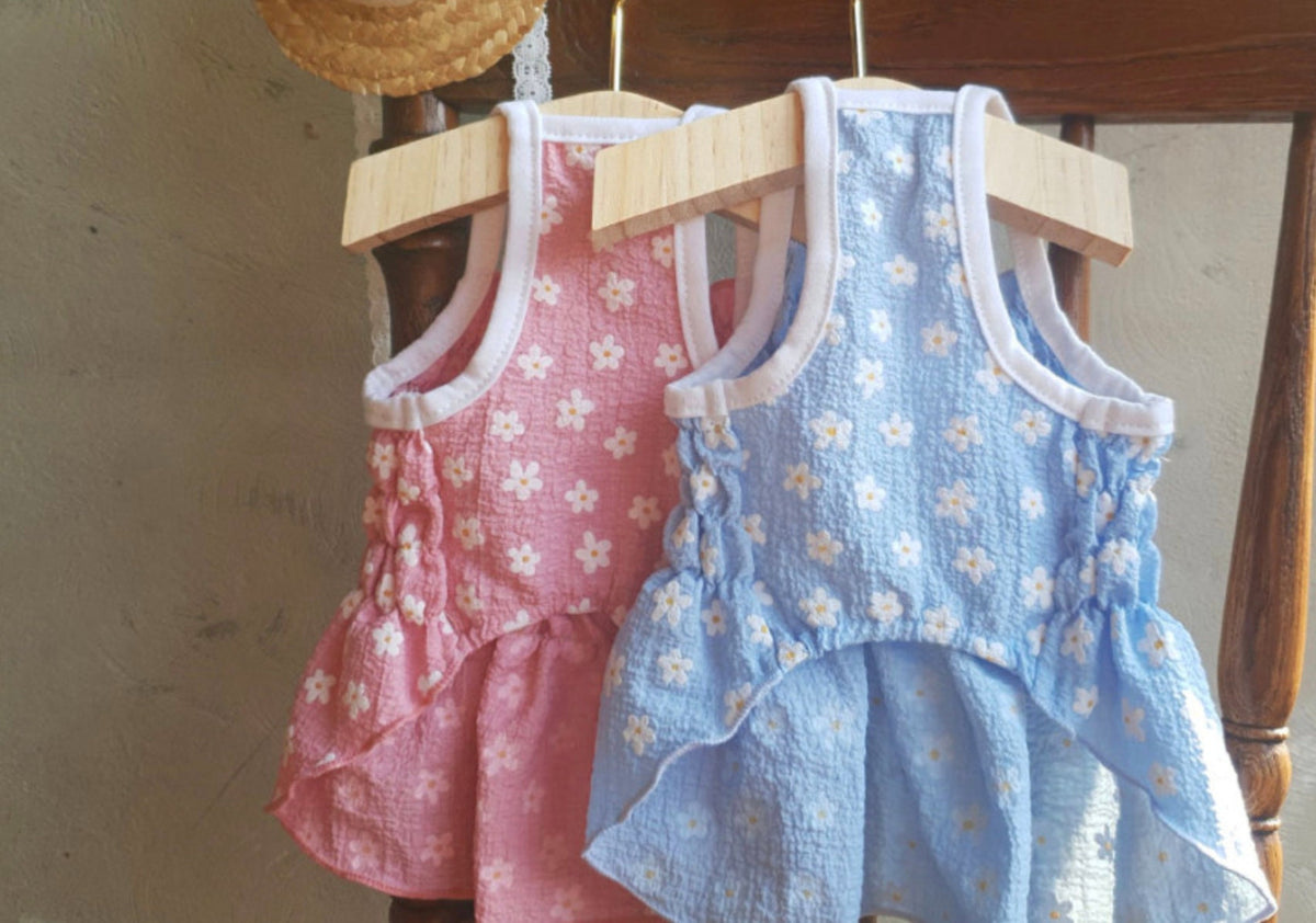 Floral Smocked Dog Dress