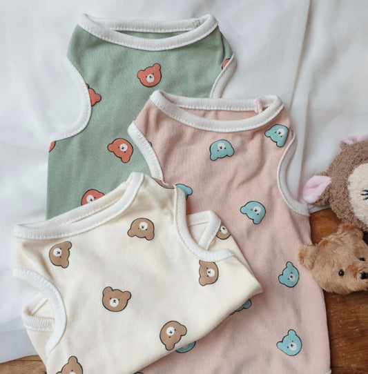 Cotton Bear Sleeveless Shirt