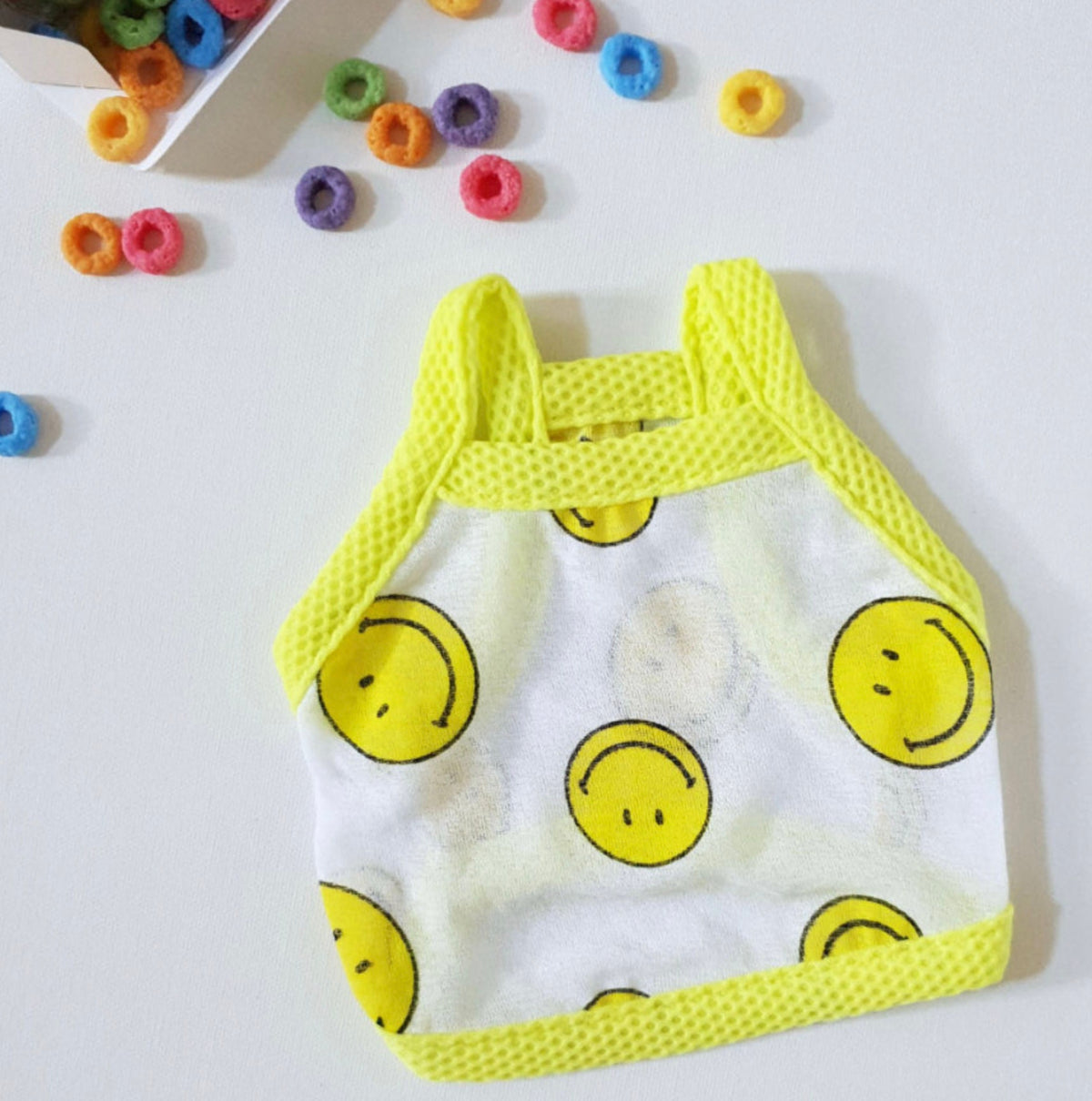 Smile Mesh Dog Crop Tank Top