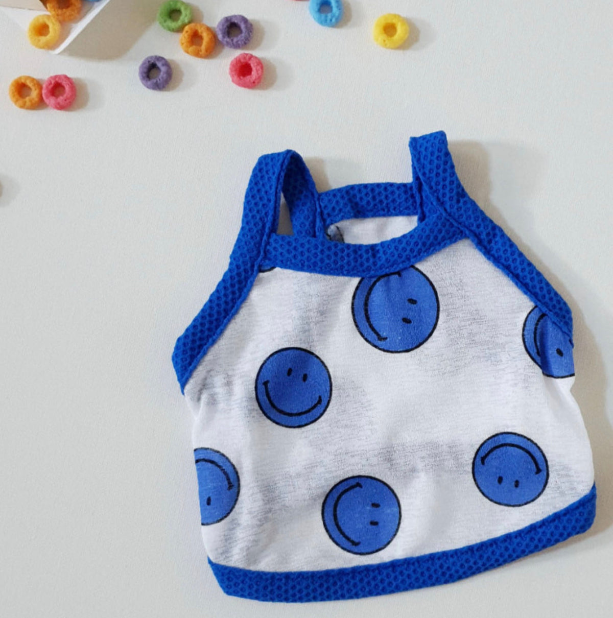 Smile Mesh Dog Crop Tank Top