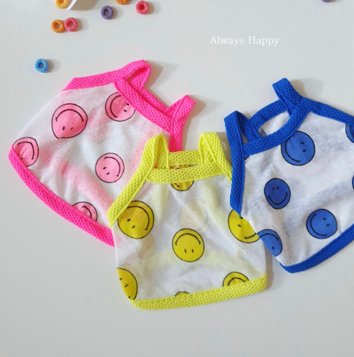 Smile Mesh Dog Crop Tank Top