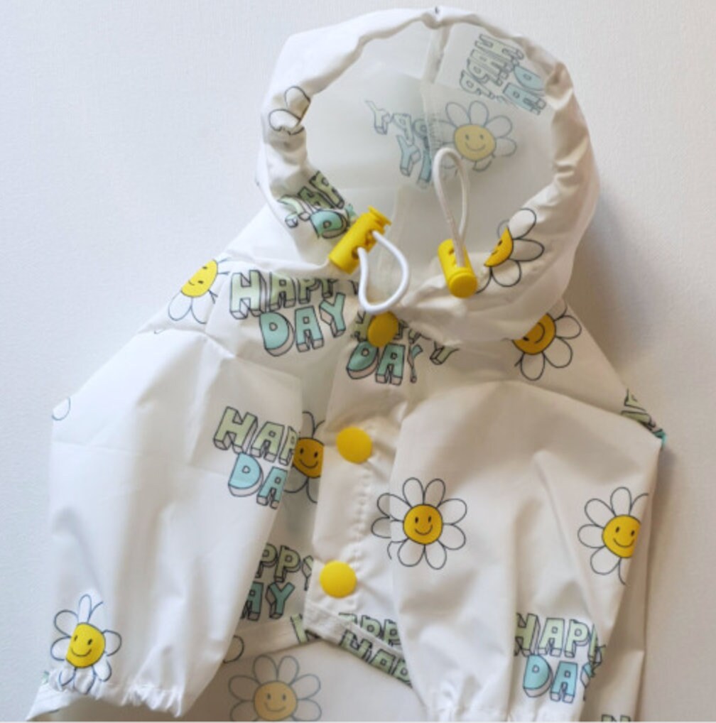 Floral Raincoat for Dog