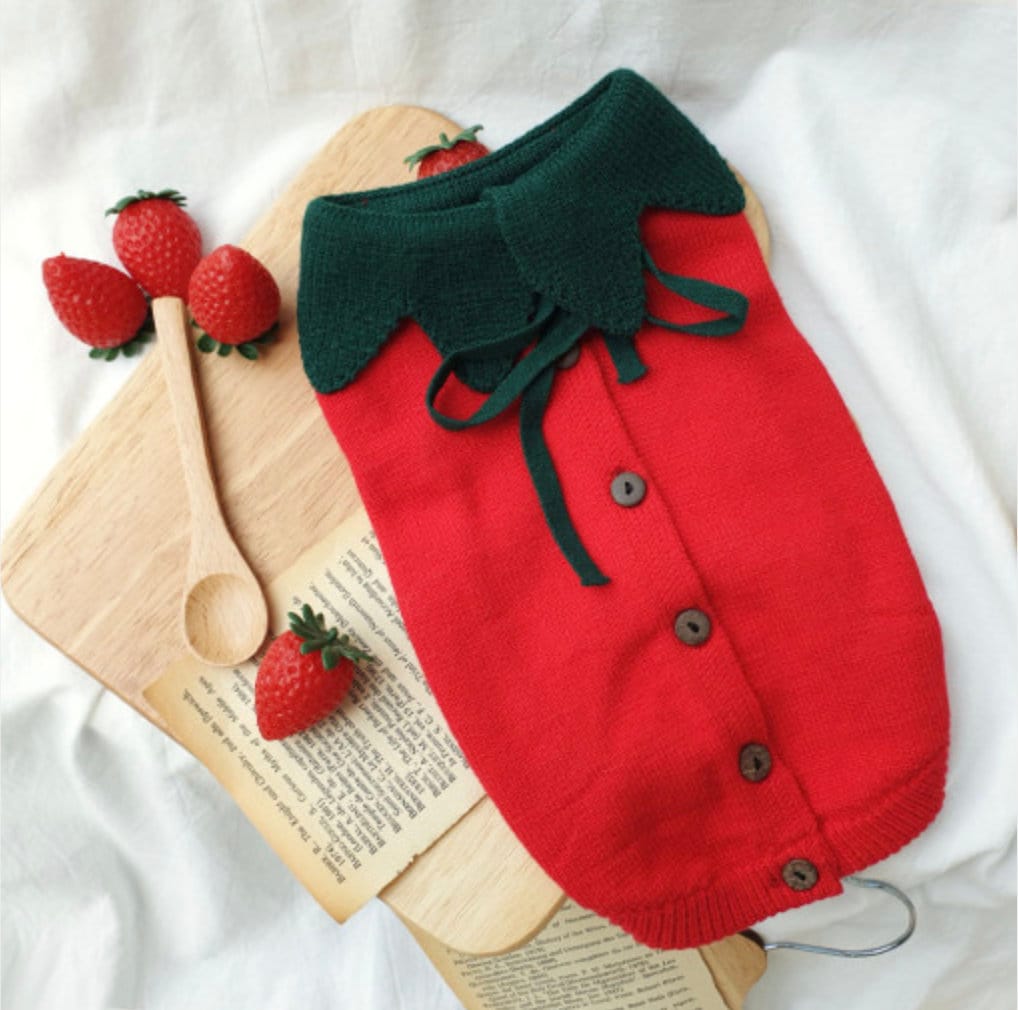 Halloween Strawberry Knit Cardigan