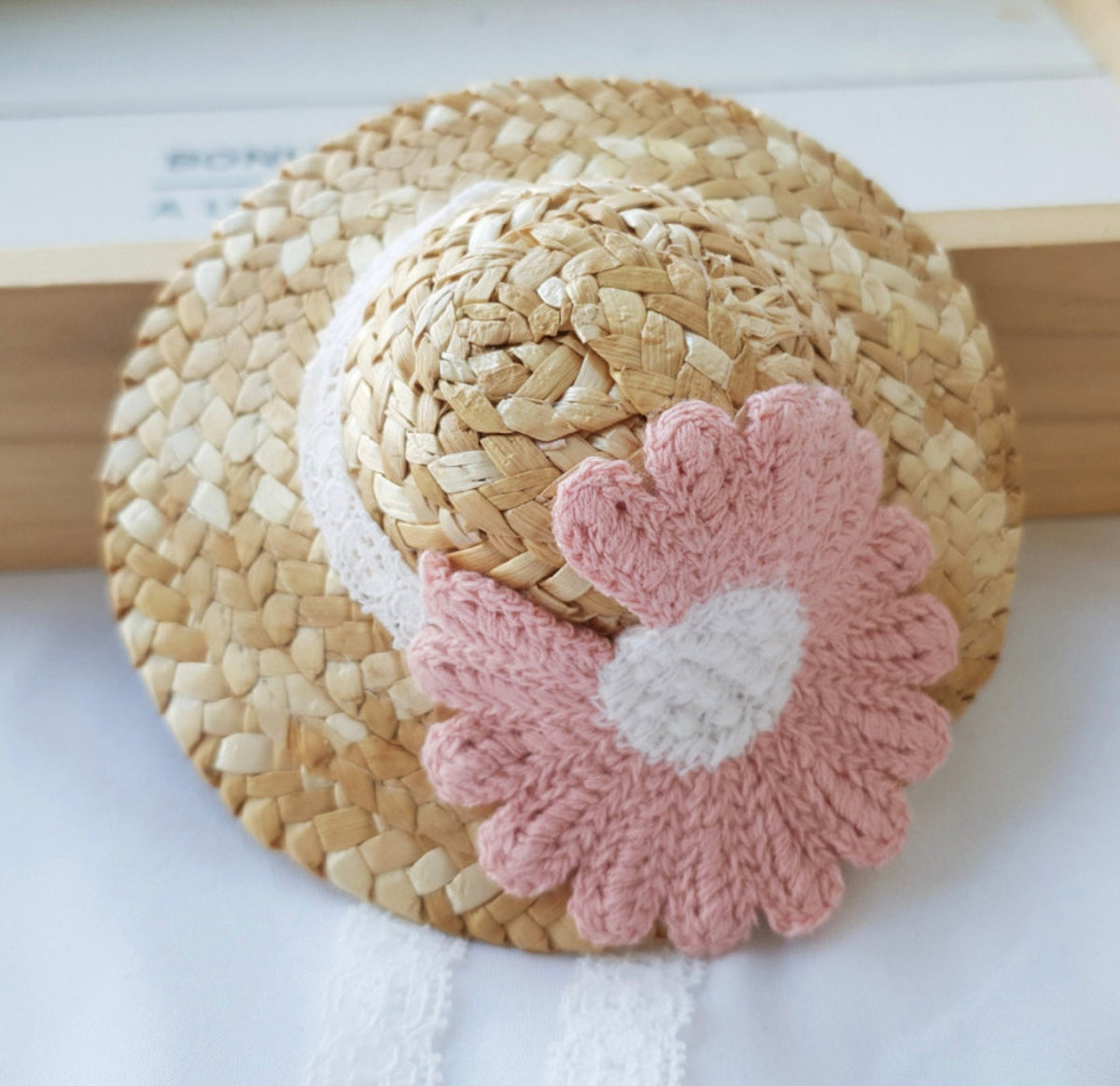 Straw Daisy Dog Hat