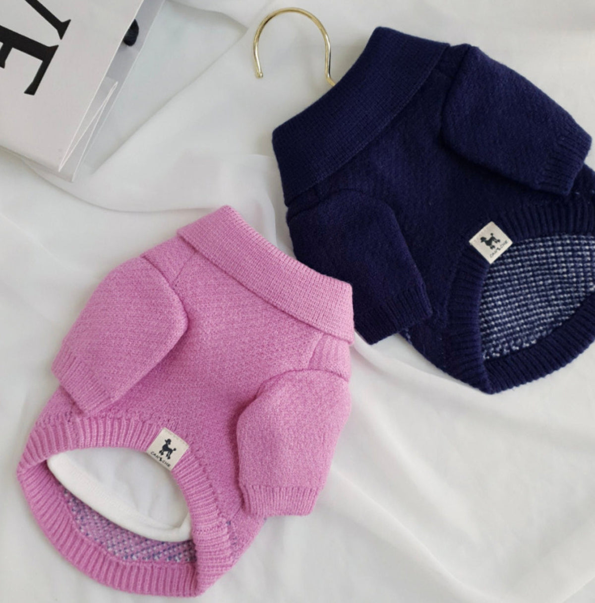 S-3XL, Checked Argyle Knit Dog Sweater