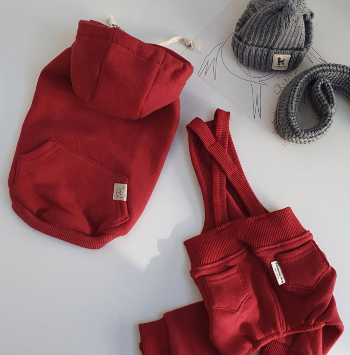 Solid Fleece Dog Hoodie