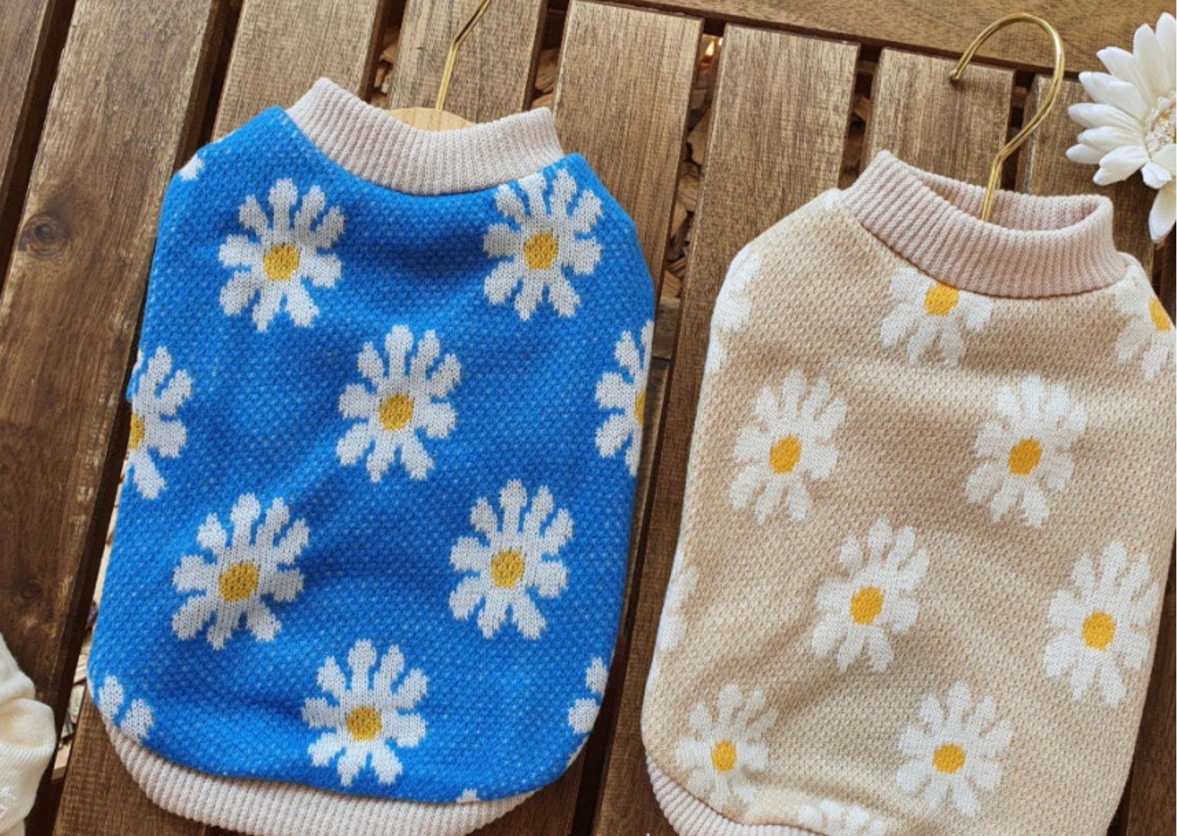Daisy Pixel Knit Sweater