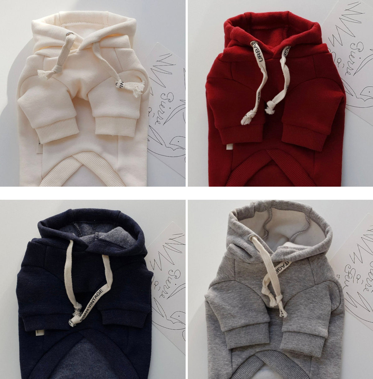 Solid Fleece Dog Hoodie